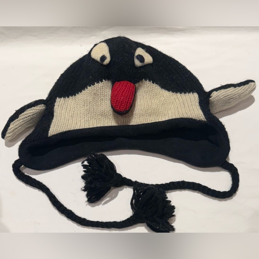 Nirvanna Designs Handmade Knit Wool Penguin Hat